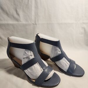 Andrew Geller Blue Textured Heels